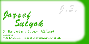 jozsef sulyok business card